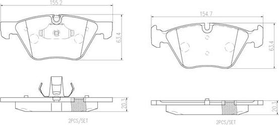 Brembo P06036N - Гальмівні колодки, дискові гальма autozip.com.ua