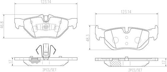 Brembo P06038N - Гальмівні колодки, дискові гальма autozip.com.ua