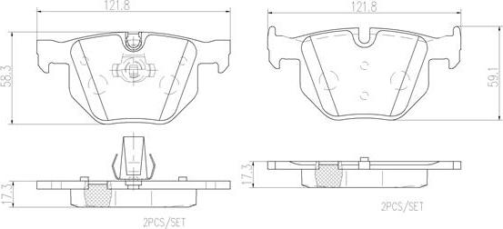 Brembo P06033N - Гальмівні колодки, дискові гальма autozip.com.ua