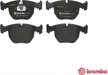 Brembo P 06 021 - Колодка торм. диск. BMW 5 E39. 5 TOURING E39. 7 E38. X5 передн. пр-во BREMBO autozip.com.ua