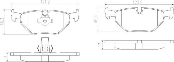 Brembo P06023N - Гальмівні колодки, дискові гальма autozip.com.ua