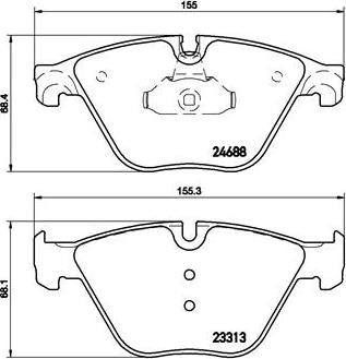 Brembo P 06 074 - Гальмівні колодки, дискові гальма autozip.com.ua