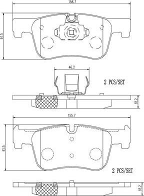 Brembo P06070N - Гальмівні колодки, дискові гальма autozip.com.ua