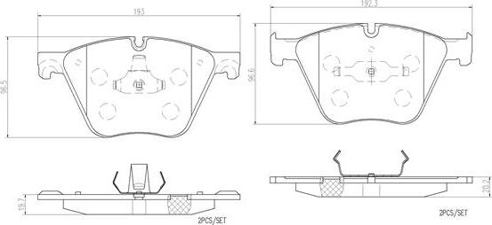 Brembo P06073N - Гальмівні колодки, дискові гальма autozip.com.ua