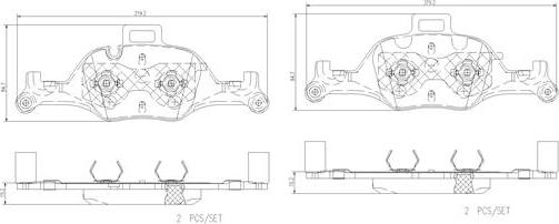 Brembo P06107N - Гальмівні колодки, дискові гальма autozip.com.ua