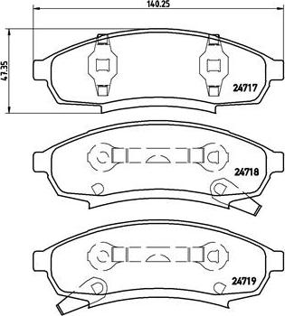 Brembo P 07 003 - Гальмівні колодки, дискові гальма autozip.com.ua