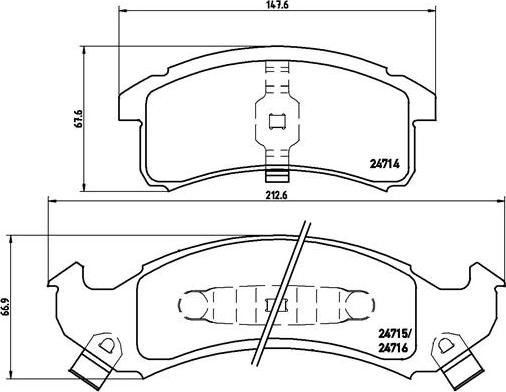 Brembo P 07 002 - Гальмівні колодки, дискові гальма autozip.com.ua