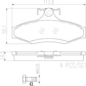 Brembo P15005N - Гальмівні колодки, дискові гальма autozip.com.ua