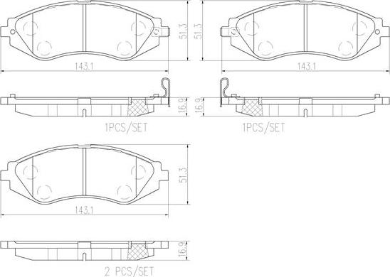 Brembo P15002N - Гальмівні колодки, дискові гальма autozip.com.ua