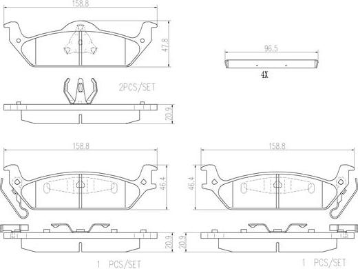 Brembo P15012N - Гальмівні колодки, дискові гальма autozip.com.ua