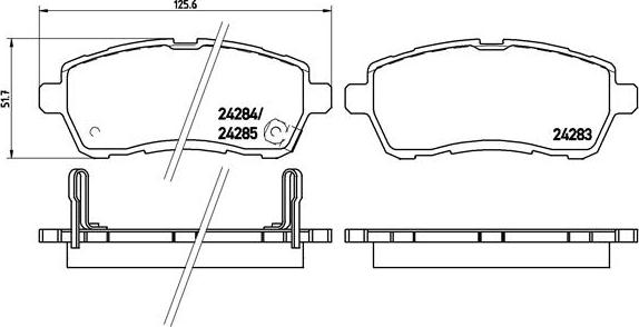 Brembo P 16 013 - Гальмівні колодки, дискові гальма autozip.com.ua
