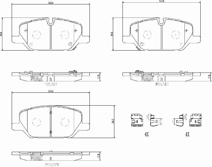 Brembo P10099N - Гальмівні колодки, дискові гальма autozip.com.ua