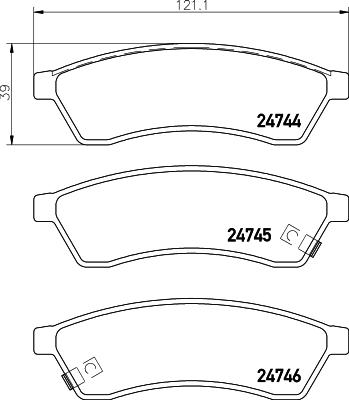 Brembo P 10 060 - Гальмівні колодки, дискові гальма autozip.com.ua