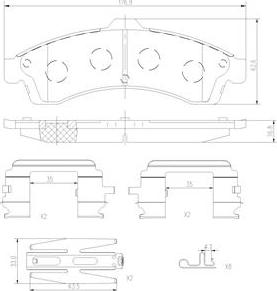 Brembo P10009N - Гальмівні колодки, дискові гальма autozip.com.ua