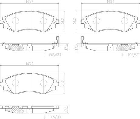 Brembo P10006N - Гальмівні колодки, дискові гальма autozip.com.ua