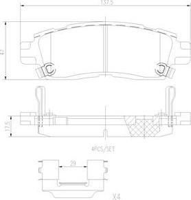 Brembo P10010N - Гальмівні колодки, дискові гальма autozip.com.ua