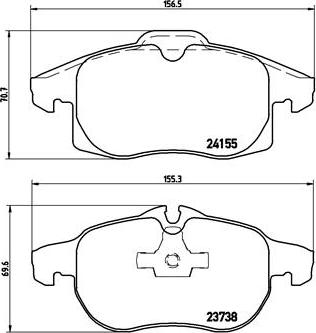 Brembo P 10 011 - Гальмівні колодки, дискові гальма autozip.com.ua