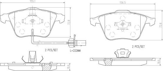 Brembo P10012N - Гальмівні колодки, дискові гальма autozip.com.ua