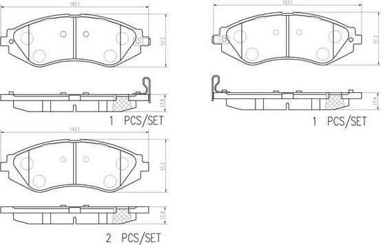 Brembo P 10 032 - Гальмівні колодки, дискові гальма autozip.com.ua