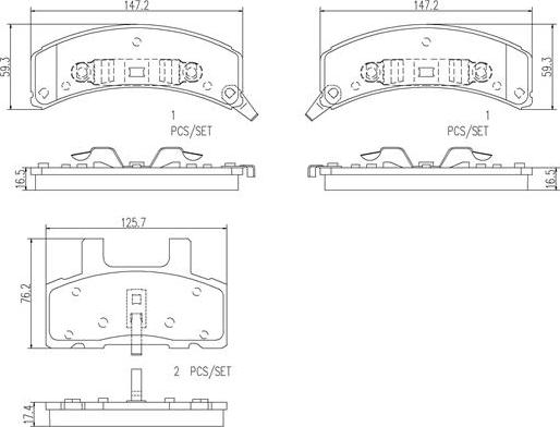 Brembo P10021N - Гальмівні колодки, дискові гальма autozip.com.ua