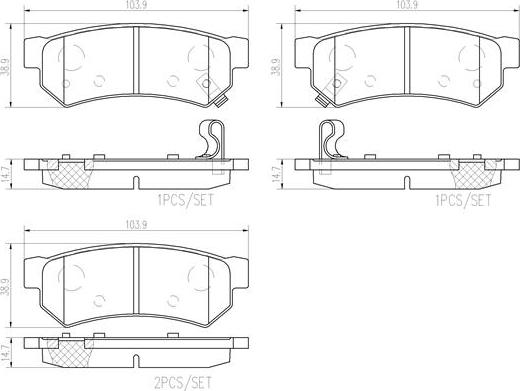 Brembo P 10 075 - Гальмівні колодки, дискові гальма autozip.com.ua