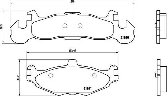 Brembo P 11 001 - Гальмівні колодки, дискові гальма autozip.com.ua