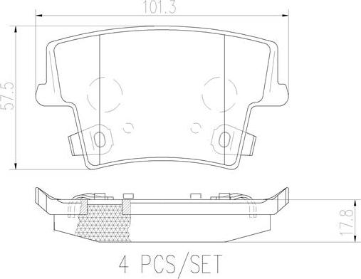 Brembo P11018N - Гальмівні колодки, дискові гальма autozip.com.ua