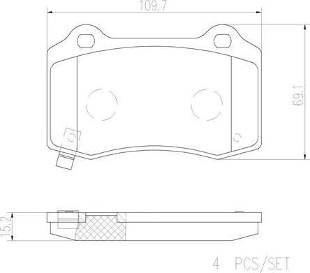 Brembo P11024N - Гальмівні колодки, дискові гальма autozip.com.ua