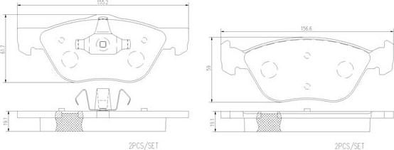 Brembo P 18 040 - Гальмівні колодки, дискові гальма autozip.com.ua