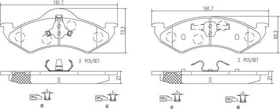 Brembo P18005N - Гальмівні колодки, дискові гальма autozip.com.ua