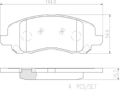 Brembo P18001N - Гальмівні колодки, дискові гальма autozip.com.ua