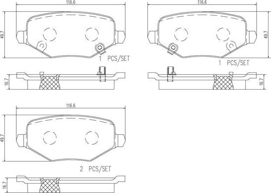 Brembo P18029N - Гальмівні колодки, дискові гальма autozip.com.ua