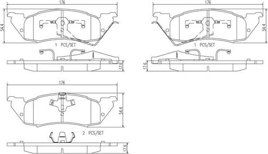 Brembo P18021N - Гальмівні колодки, дискові гальма autozip.com.ua