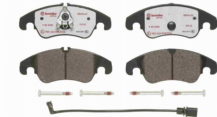 Brembo P 85 098X - Гальмівні колодки, дискові гальма autozip.com.ua