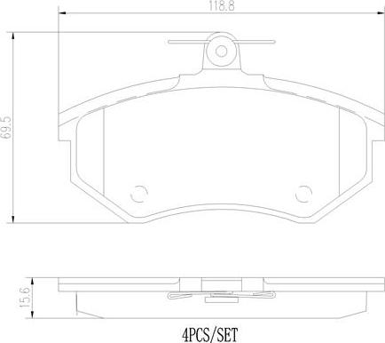 Brembo P85093N - Гальмівні колодки, дискові гальма autozip.com.ua