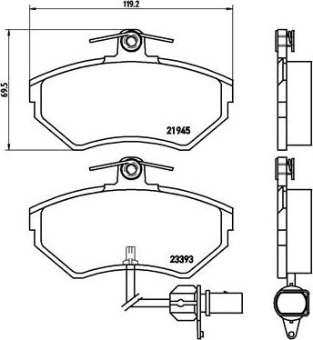 Brembo P 85 044 - Гальмівні колодки, дискові гальма autozip.com.ua