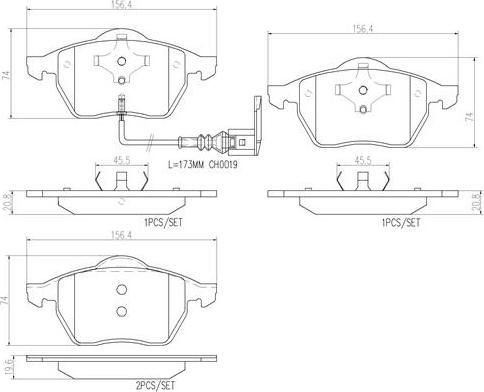 Brembo P85045N - Гальмівні колодки, дискові гальма autozip.com.ua