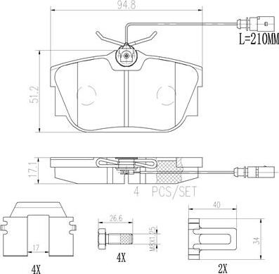 Brembo P85046N - Гальмівні колодки, дискові гальма autozip.com.ua