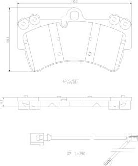 Brembo P85065N - Гальмівні колодки, дискові гальма autozip.com.ua