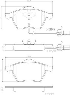 Brembo P85060N - Гальмівні колодки, дискові гальма autozip.com.ua