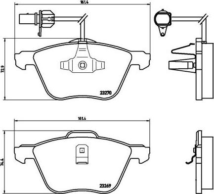 Brembo P 85 061 - Гальмівні колодки, дискові гальма autozip.com.ua