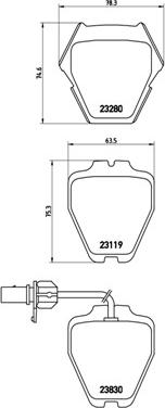 Brembo P 85 067 - Гальмівні колодки, дискові гальма autozip.com.ua