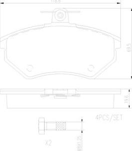 Brembo P85011N - Гальмівні колодки, дискові гальма autozip.com.ua