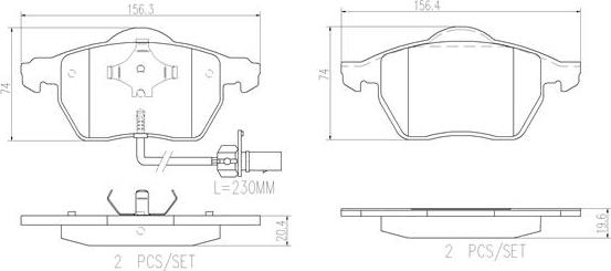 Brembo P85085N - Гальмівні колодки, дискові гальма autozip.com.ua