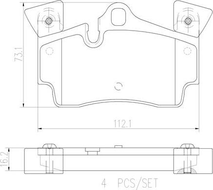 Brembo P85088N - Гальмівні колодки, дискові гальма autozip.com.ua