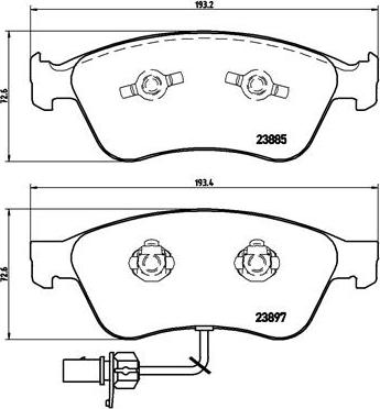 Brembo P 85 087 - Гальмівні колодки, дискові гальма autozip.com.ua