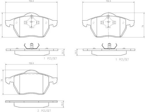 Brembo P85036N - Гальмівні колодки, дискові гальма autozip.com.ua