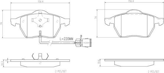 Brembo P85026N - Гальмівні колодки, дискові гальма autozip.com.ua