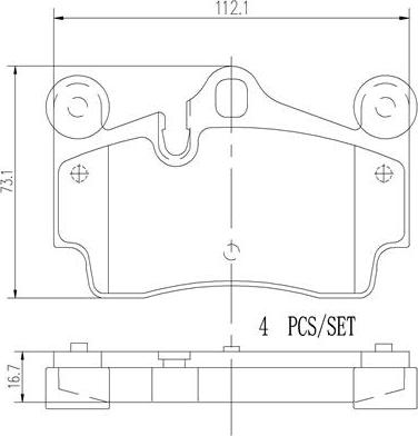 Brembo P85070N - Гальмівні колодки, дискові гальма autozip.com.ua