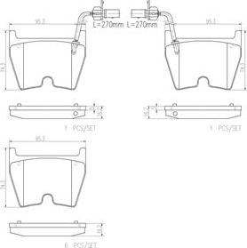 Brembo P85078N - Гальмівні колодки, дискові гальма autozip.com.ua